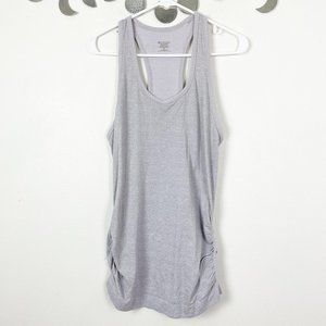 Athleta Gray and Lilac Ruched Side Tank Top